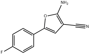 2-AMINO-5-(4-FLUOROPHENYL)FURAN-3-CARBONITRILE 结构式