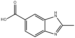 2-甲基-3H-苯并咪唑-5-羧酸 结构式