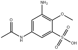 5-acetamido-3-amino-2-methoxybenzenesulphonic acid 结构式