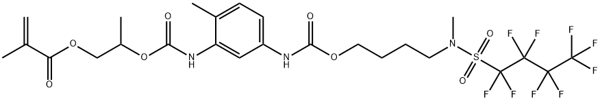 2-[[[[2-methyl-5-[[[4-[methyl[(nonafluorobutyl)sulphonyl]amino]butoxy]carbonyl]amino]phenyl]amino]carbonyl]oxy]propyl methacrylate 结构式