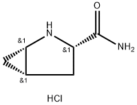(1S,3S,5S)-2-氮杂双环[3.1.0]己烷-3-甲酰胺盐酸盐 结构式