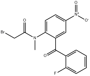 2-bromo-N-[2-(2-fluorobenzoyl)-4-nitrophenyl]-N-methylacetamide 结构式