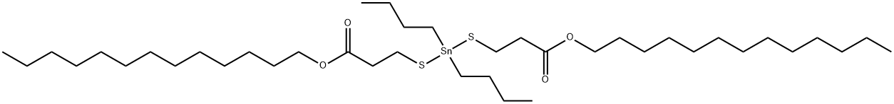5,5-Dibutyl-9-oxo-10-oxa-4,6-dithia-5-stannatricosanoic acid tridecyl ester 结构式