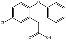 2-(5-氯-2-苯氧基苯基)乙酸 结构式