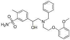 5-[2-[N-Benzyl-2-(2-methoxyphenoxy)ethylamino]-1-hydroxyethyl]-2-methylbenzenesulfonamide 结构式