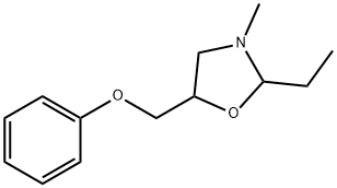 Oxazolidine, 2-ethyl-3-methyl-5-(phenoxymethyl)- (9CI) 结构式