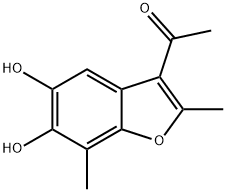 Ethanone, 1-(5,6-dihydroxy-2,7-dimethyl-3-benzofuranyl)- (9CI) 结构式