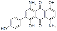 4,8-二氨基-1,5-二羟基-2-(4-羟基苯基)蒽醌 结构式