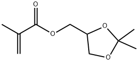 甲基丙烯酸 2,2-二甲基-1,3-二氧环戊烷-4-甲醇酯 结构式