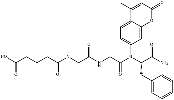 GLUTARYL-GLY-GLY-PHE-AMC 结构式