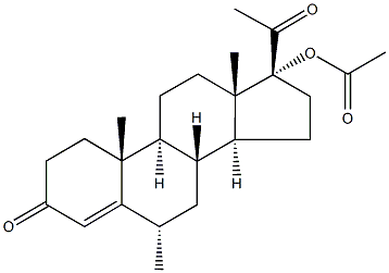 醋酸甲羟孕酮 结构式