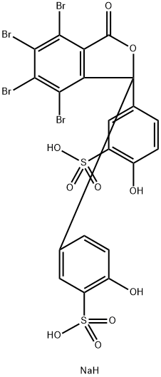 四溴磺酚钠 结构式