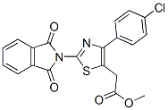 4-(p-Chlorophenyl)-2-(1,3-dioxo-1H-isoindol-2-yl)-5-thiazoleacetic acid methyl ester 结构式