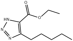 5-Pentyl-1H-1,2,3-triazole-4-carboxylic acid ethyl ester 结构式