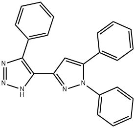 4-(1,5-Diphenyl-1H-pyrazol-3-yl)-5-phenyl-1H-1,2,3-triazole 结构式