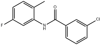 3-氯-N-(5-氟-2-甲基苯基)苯甲酰胺 结构式