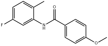 N-(5-氟-2-甲基苯基)-4-甲氧基苯甲酰胺 结构式