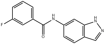 Benzamide, 3-fluoro-N-1H-indazol-6-yl- (9CI) 结构式