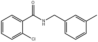 2-氯-N-(3-甲基苄基)苯甲酰胺 结构式