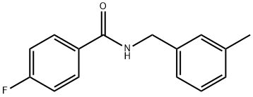 4-氟-N-(3-甲基苄基)苯甲酰胺 结构式