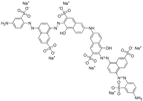 7,7'-Iminobis[3-[[4-[(4-amino-2-sulfophenyl)azo]-7-sulfo-1-naphthalenyl]azo]-4-hydroxy-2-naphthalenesulfonic acid]hexasodium salt 结构式