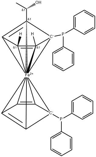 (S)-(R)-BPPFOH 结构式