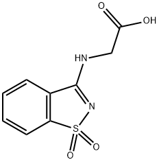 (1,1-DIOXO-1H-1LAMBDA*6*-BENZO[D]ISOTHIAZOL-3-YLAMINO)-ACETIC ACID 结构式