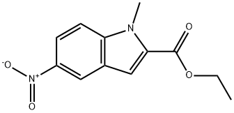 ETHYL 1-METHYL-5-NITROINDOLE-2-CARBOXYLATE 结构式