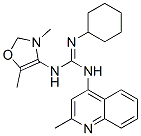 2-cyclohexyl-1-(3,5-dimethyloxazol-4-yl)-3-(2-methylquinolin-4-yl)guan idine 结构式