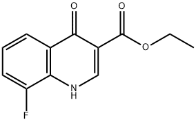 1,4-二羟基-8-氟-4-羰基喹啉-3-羧酸乙酯 结构式