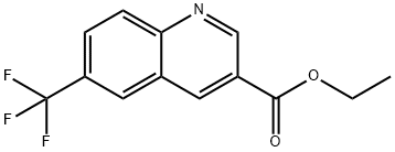 6-三氟甲基喹啉-3-羧酸乙酯 结构式