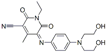 5-[[4-[bis(2-hydroxyethyl)amino]phenyl]imino]-1-ethyl-1,2,5,6-tetrahydro-4-methyl-2,6-dioxonicotinonitrile 结构式
