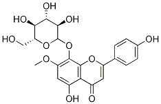 5,8,4'-三羟基-7-甲氧基黄酮 8-O-葡萄糖甙 结构式