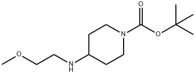 4-(2-甲氧基乙胺)哌啶-1-羧酸叔丁酯 结构式