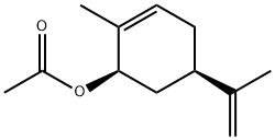 (1R-顺式)-2-甲基-5-(1-甲基乙烯基)环己-2-烯-1-基乙酸酯 结构式