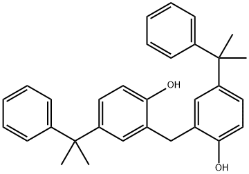 2,2'-methylenebis[4-(1-methyl-1-phenylethyl)phenol] 结构式