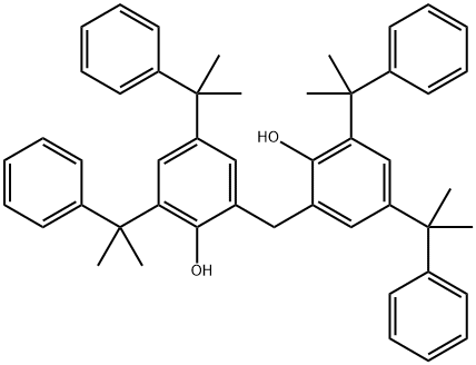 2,2'-methylenebis[4,6-bis(1-methyl-1-phenylethyl)phenol] 结构式