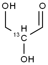 DL-[2-13C]GLYCERALDEHYDE 结构式
