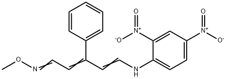 5-[(2,4-Dinitrophenyl)amino]-3-phenyl-2,4-pentadienal O-methyl oxime 结构式