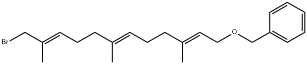 (E,E,E)-[(12-BroMo-3,7,11-triMethyl-2,6,10-dodecatrienyl)oxy]Methyl]benzene 结构式