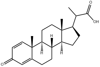 3-oxopregna-1,4-diene-20-carboxylic acid 结构式