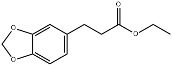 3-苯并[1,3]二氧杂环戊烯-5-基-丙酸乙酯 结构式