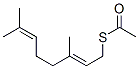 Thioacetic acid S-[(E)-3,7-dimethyl-2,6-octadienyl] ester 结构式