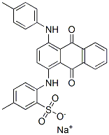 sodium 4-[[9,10-dihydro-9,10-dioxo-4-(p-tolylamino)-1-anthryl]amino]toluene-3-sulphonate 结构式