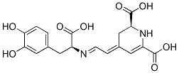 (2S)-4-[(1E,2E)-2-[[(S)-1-Carboxy-2-(3,4-dihydroxyphenyl)ethyl]imino]ethylidene]-1,2,3,4-tetrahydro-2,6-pyridinedicarboxylic acid 结构式