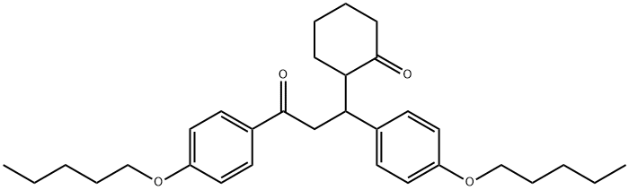 2-[3-Oxo-1,3-bis[4-(pentyloxy)phenyl]propyl]cyclohexanone 结构式