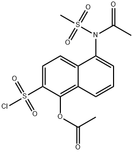 5-[Acetyl(methylsulfonyl)amino]-1-(acetyloxy)-2-naphthalenesulfonic acid chloride 结构式