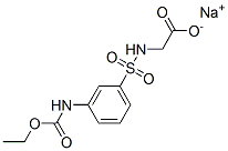 N-[[3-[(Ethoxycarbonyl)amino]phenyl]sulfonyl]glycine sodium salt 结构式
