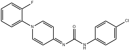 1-(o-Fluorophenyl)-4-[[(p-chlorophenyl)carbamoyl]imino]-1,4-dihydropyridine 结构式