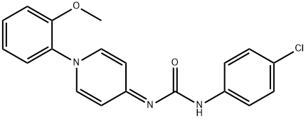 1-(o-Methoxyphenyl)-4-[(p-chlorophenylcarbamoyl)imino]-1,4-dihydropyridine 结构式